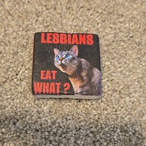 Lesbias Cat-Themed Magnet